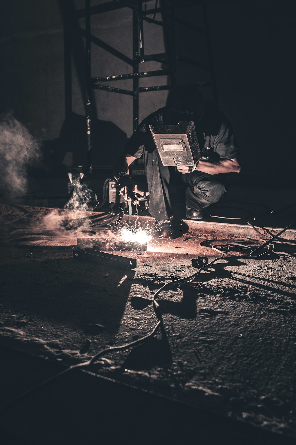 Fabricated steel components prepared for delivery